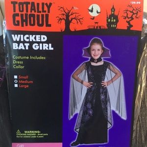 Halloween costume Bat Girl Dress and Collar